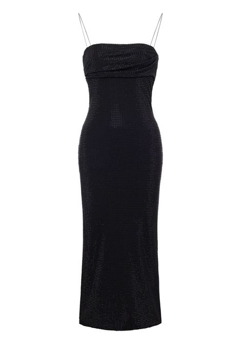 Abito midi con cristalli in nero Philosophy di Lorenzo Serafini - donna